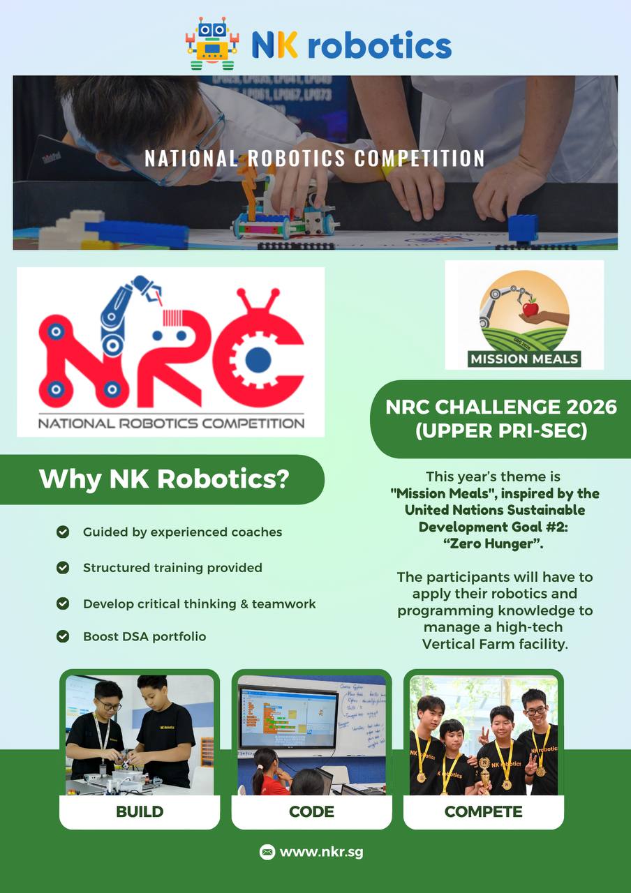 NRC Singapore 2026 National Robotics Competition Training NK Robotics